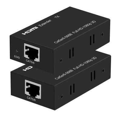 China Metal Splitter Hdmi 4K 60M Over Fiber Extender Materials Interesting Price RJ45 1080P Converter Transfer Repeater With 5V Power Adapter for sale