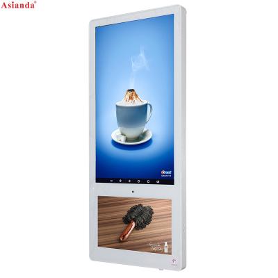 China Indoor Elevator LCD Screen Display Dual Screens Advertising Display 18.5 Inch and 10.1 Inch Elevator LCD Digital Signage for Elevator Screen Display for sale