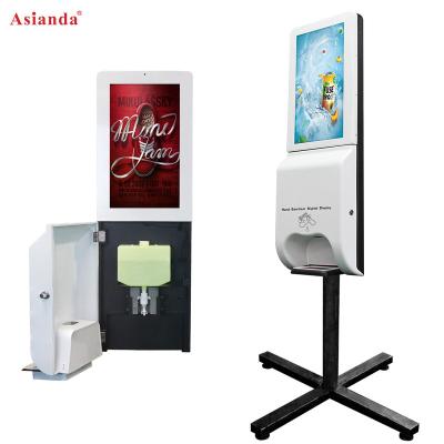 China Free Standing Automatic Foam Soap Dispenser Hand Sanitizer Dispenser Digital Signage And Displays Touchless Liquid Soap Dispenser Machine for sale