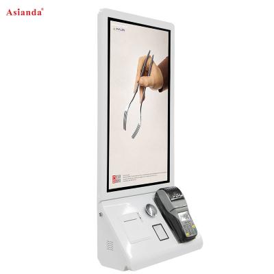 China Latest Self-design 24 Inch Self Service Touch Screen Payment Kiosk Super Slim Wall Mount Terminal Touchless Self Checkout 23.6inch TFT for sale