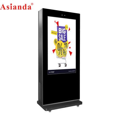 China Outdoor Professional Outdoor Kiosk 55inch Floor Standing LCD Screen Totem Kiosk Advertising Digital Signage With High Brightness for sale