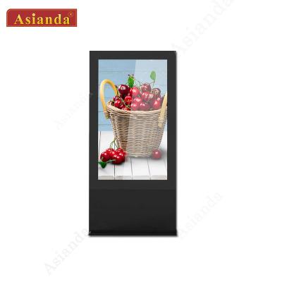 China Smart Split Screen 43 Inch LCD Display Kiosk Dustproof Waterproof Advertising Big Screen Custom Outdoor Tv Totem IP65 IP55 Digital Signage for sale