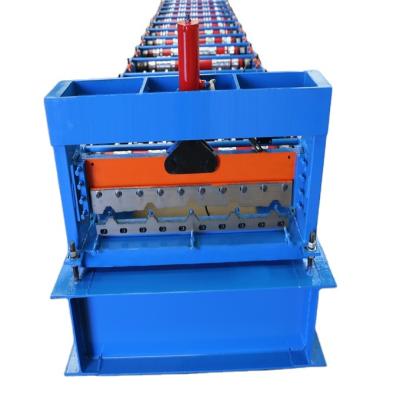 China galvanized trapezoidal roofing sheet metal roof tile roll forming machine for sale