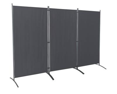 China OEM Foldable Fabric Upholstered New Design 3 Panel Movable Dividers Fixed Room Divider for sale