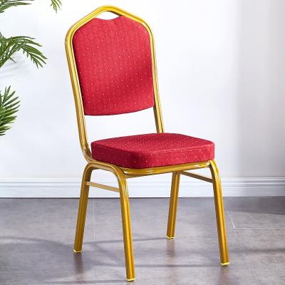 China Modern Custom Wholesale Furniture Gold Metal Banquet Stackable Chair In Hotel for sale