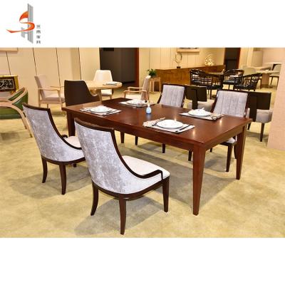 China Professional Hotel Restaurant Supply Morden Factory Foshan Modern Luxury Wooden Dining Sets For 4 Person for sale