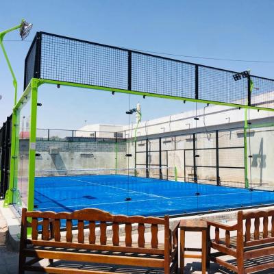 China New Design Steel Hot Sale Panoramic Padel Tennis Court for sale