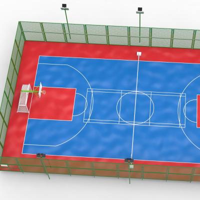 China Multifunction Basketball Outdoor Sports Ground With Sports Rig, Fencing for sale