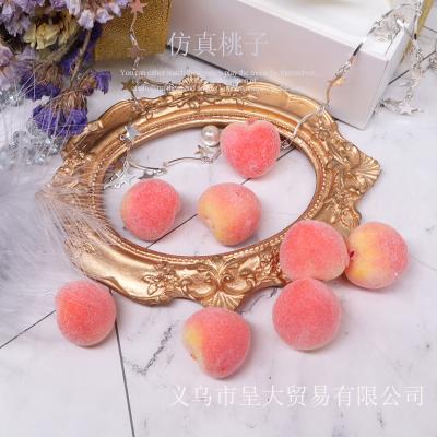 China Fashionable Simulation Pink Christmas Fruit Latest Design Cute Fruit Peach Decorations for sale