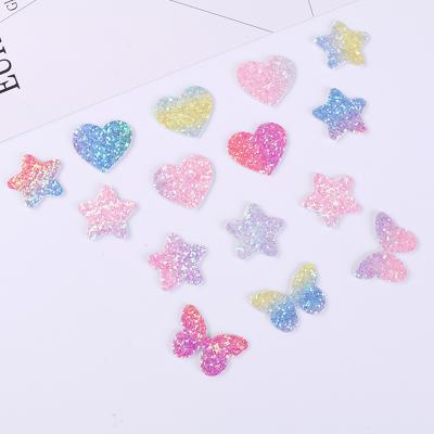 China Luxury Hot Products Star Butterfly Love Mickey Rainbow Sequin Hand Diy Decorative Headwear Patch for sale