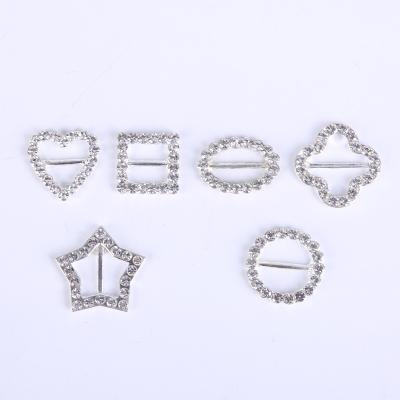 China Printed Fashion Luxury Handmade Diy Logo Jewelry Nickel Free Diamond Decorative Buckle Headwear for sale