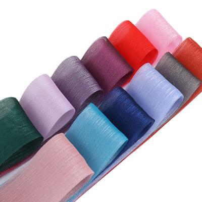 China Ply Yarn Wholesale China Factory 4CM DIY Handmade Daily Decoration Mesh Yarn Organza Ribbon for sale