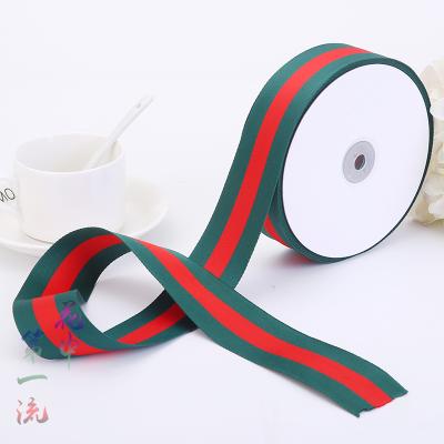 China Fluffy Clouds Chat 2022 Custom Wholesale Classic Contrast Stripes Decorative Diy Polyester Grosgrain Ribbon for sale