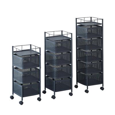 China Viable Freely Move Kitchen Organizer Display Rack Shelves For Vegetable And Fruit for sale