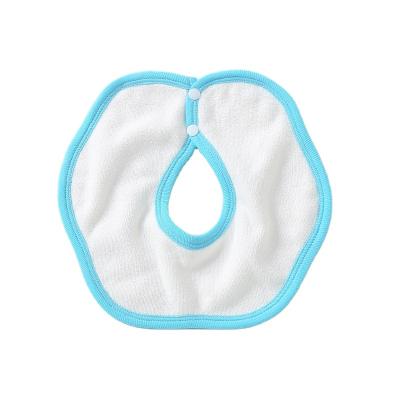 China Solid Color Round Antibacterial Baby Bibs 1-3 Years Old Baby Anti-dirty Bibs Organic Baby Drool Bibs for sale