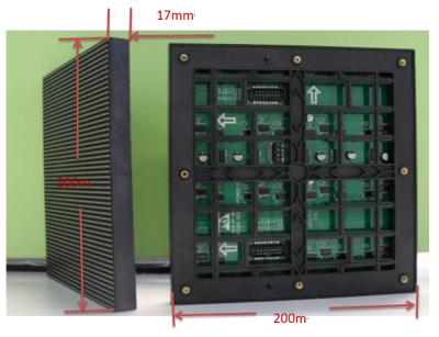 China Modulgröße 200 X 200 mm Hochhelligkeit Weißabgleich Außenfest LED-Display zu verkaufen