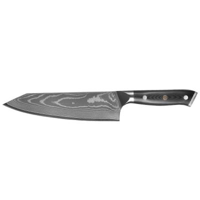 China Durable VG10 Handle 8 Inch Damascus Material Japanese Kitchen Steel Serving Knife for sale