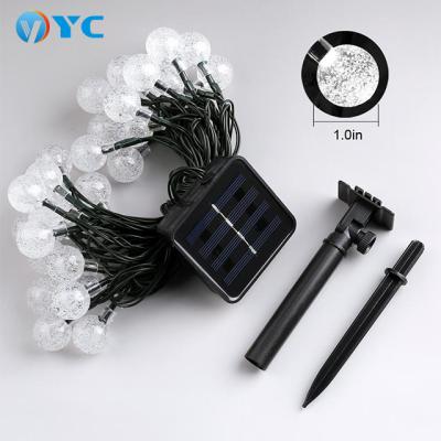 China LANDSCAPE Solar Powered IP65 SMD 5050 RGB LED/single color for outdoor decoration LED string light fairy patio for sale