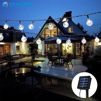 China Christmas Outdoor Indoor Outdoor Waterproof Decorative Ball Powered Decoration Garden Party Led Solar String Lights for sale