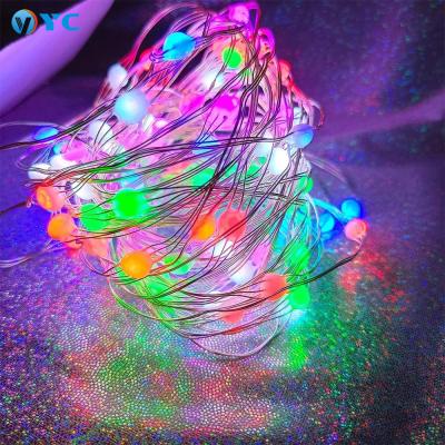 China 10m Indoor/Semi-Outdoor/Outdoor 100 Led Copper Wire Fairy Lights Battery Operated Led String For Holiday Wedding Party Christmas Lights for sale