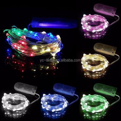 China Wedding Cr2032 Battery Operated Mini Micro Button Led Copper Wire Branch String Lights for sale