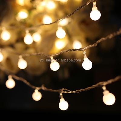 China Outdoor Waterproof Garden Ball String Light 10m Decorative Led Decorative Led Ball With Elastic String Light for sale