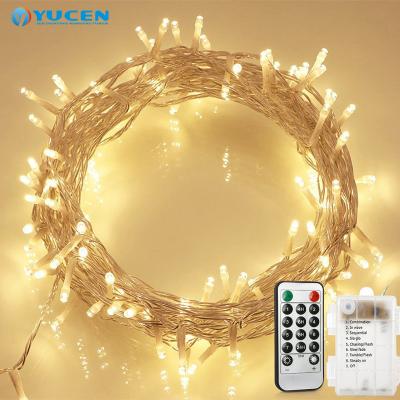 China Outdoor Wedding Christmas Tree Lights Decoration 10m Battery LED Fairy String Lights for sale