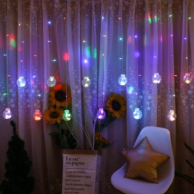 China Outdoor 8 Functions Waterproof Christmas Bedroom Home Remote Control Colorful Decoration Led Fairy Lights Curtain for sale