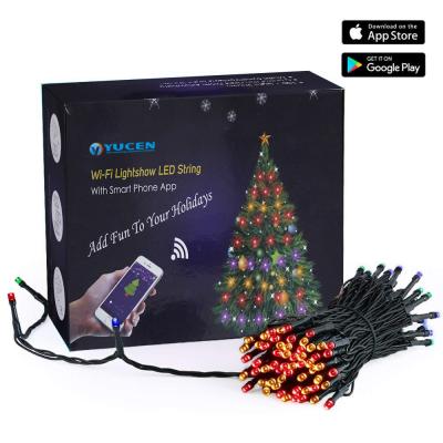 China Smart Style Phone APP Wifi Control Indoor Christmas Decorative Tree Led String Lights for sale