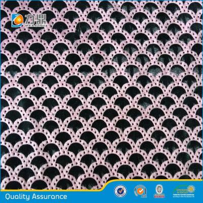 China Fish Scale Pattern Black Aluminum Film Anti-static Wholesale Bronzing Super Soft Velvet For Sofa, Kids Slipper Shoes for sale