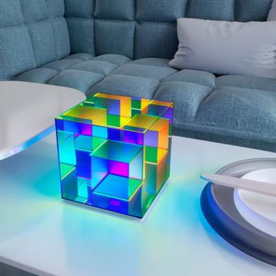 China Eco-friendly Small Night Light Lamp Rainbow Bedroom Usb Colorful Custom Kids 3d Acrylic Led Night Light for sale