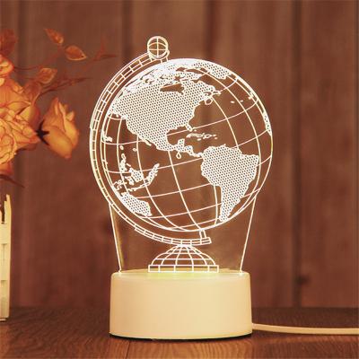 China Modern Decorative Acrylic Material USB Rechargeable Bedside LED Baby Night Light for sale