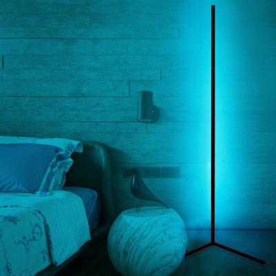 China Modern Hot Sale Modern Metal Stand Remote Control Smart Corner RGB Led Floor Lamp For Living Room for sale