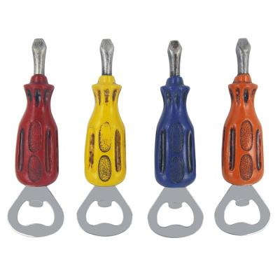 China Custom Viable Resin Craft Screwdriver Shape Souvenir Fridge Magnets Beer Bottle Opener Bottle Opener for sale