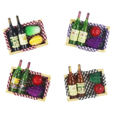 China Shape Picnic Basket Wholesale Wooden Wine Vegetable Fruit Basket Personalized 3D Fridge Magnet for sale