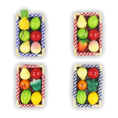 China Shape Hot-sell custom wholesale personalized wooden home decoration fruit and vegetable basket fridge magnets for sale