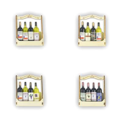 China Shape Custom Personalized Keepsake Fridge Magnets Wholesale Wooden Wine Basket Wine Rack Fridge Magnet for sale