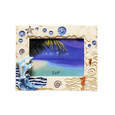 China Wholesale Creative Custom Handmade 5x7 Hand Painted Gifts Keepsake Picture Frame Inches Resin Photo Frame for sale