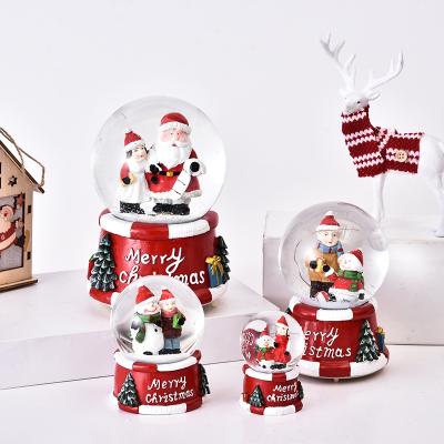 China Hot Sale Christmas Decoration Indoor Supply Do Not Sprinkle Ball Music Boxes Cartoon Christmas Snow Globe for sale