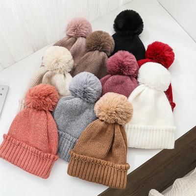 China Character Korean version of the fall and winter knitted wool hat with plush warm famous brand designer hats for sale