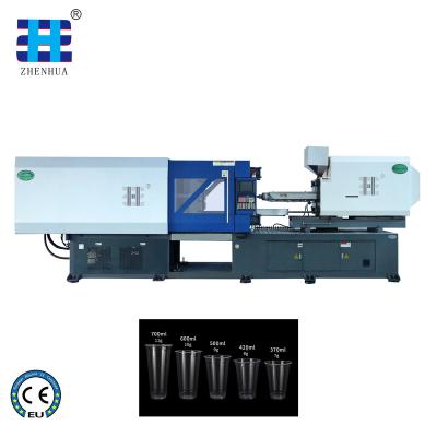 China ZHENHUA 400tons Servo Motor Horizontal Plastic Drink Cups Milk Tea Cups Injection Molding Machines Plastic Bubble Tea Cup Making Machine for sale