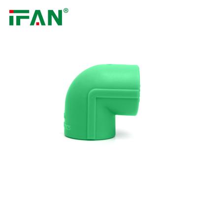 China Water Trasportation Ifan Wholesale Custom Materials PPR Plastic Fittings 90 Degree Elbow Polypropylene PPR Pipe Fitting for sale