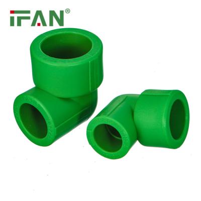 China Water Trasportation Ifan Plant Plastic Fitting PPR Materials Elbow PPR Pipe Fittings For Water Supply for sale