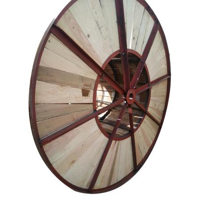 China Coiling steel and wooden spool cable drum with 3150mm flange for sale