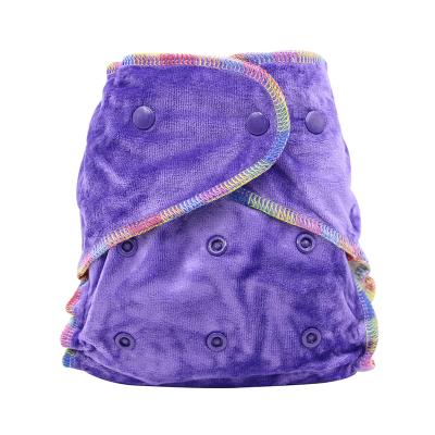 China Hot Selling Printed Cotton Hemp Velvet Baby Insert Bamboo Soft Cloth Diaper Newborn Fitted Diaper for sale