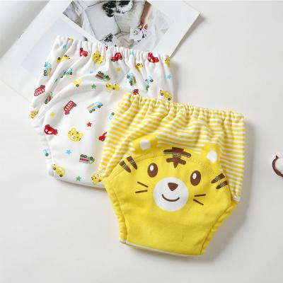 China 2020 Hot Selling Printed Amazon Design New Training Pants Lovely Baby Shorts 6 Layers Waterproof Potty Training Pants 2 Packs for sale