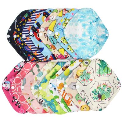 China Breathable Reusable Super Absorbent Comfortable Bamboo Charcoal Sanitary Napkin Pads Eco-Friendly Washable Pads Cloth Menstrual Pads for sale