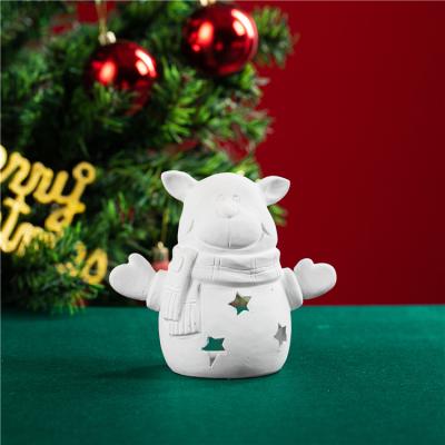 China Safety Christmas decoration ceramic candler holder educational diy toy kids handmade drawing toys for sale