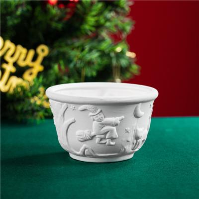 China Safety Home decoration flower pots creative diy coloring white ceramic home decorative items for sale