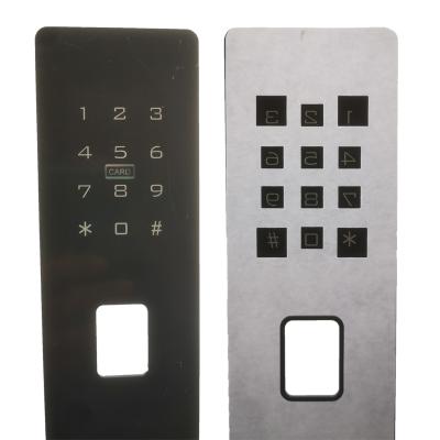 China smart lock china factory customized logo acrylic membrane door lock front panel pvc for sale